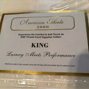 American Sheets 2000 King Size Egyptian Cotton